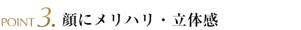 POINT3.顔にメリハリ・立体感