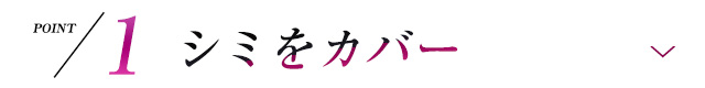POINT1 シミをカバー