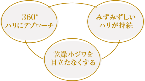 気になる目もとに、多角的に取り組む３つのアプローチを採用