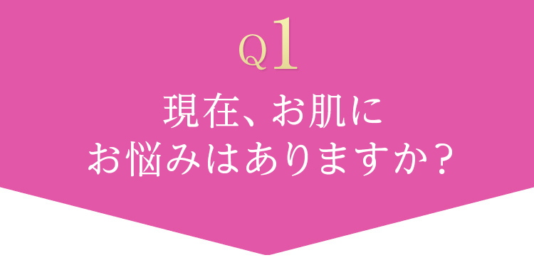 現在、お肌にお悩みはありますか？