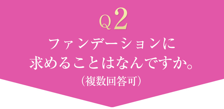 ファンデーションに求めることはなんですか。