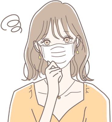 マスクをしている女性 イラスト