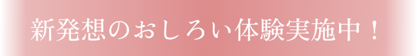 新発想のおしろい体験実施中！